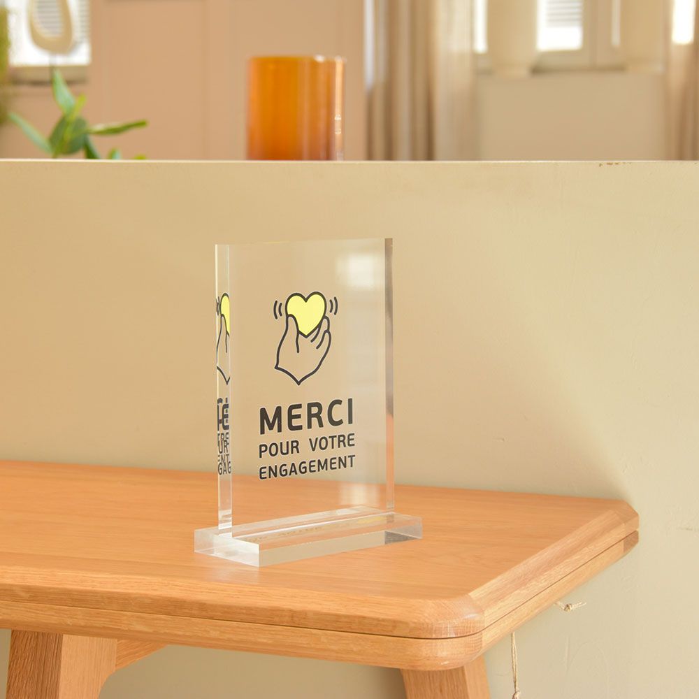 Trophée Plexi sur socle personnalisable