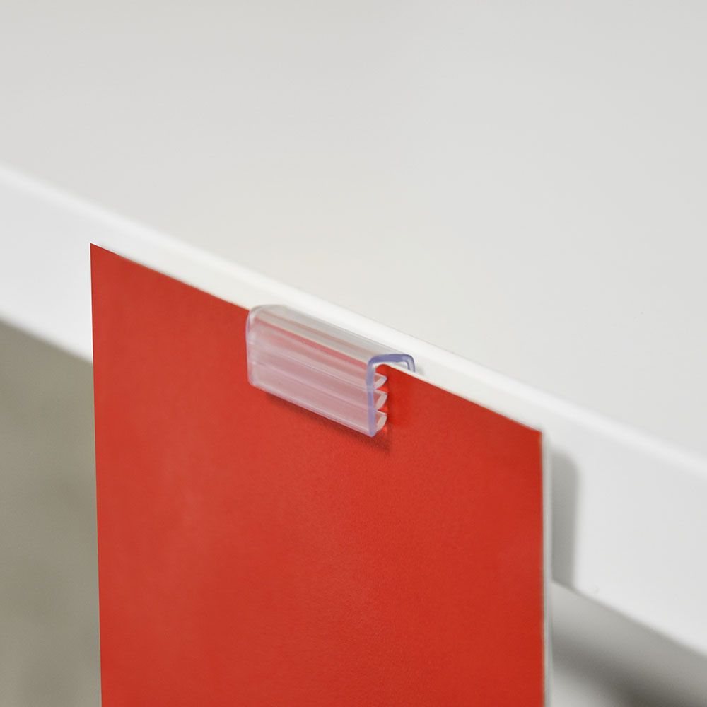 Adhesive front-facing flag sign gripper