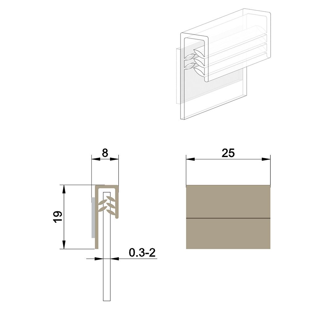 Adhesive front-facing flag sign gripper