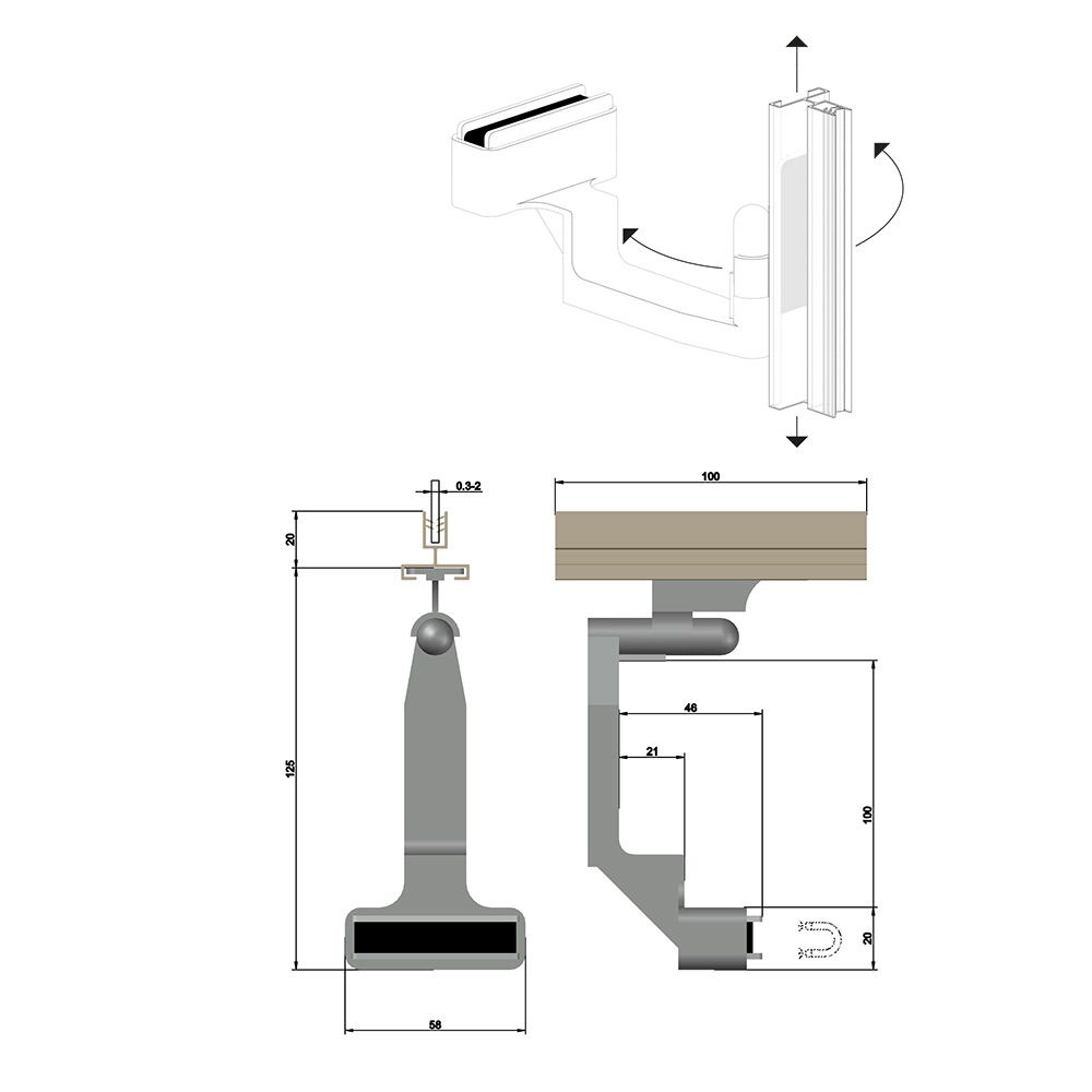 Grip stop magnetic base ray for tablet