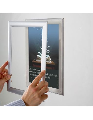 Cadre d'affichage spécial vitrine aluminium Vit'Clac