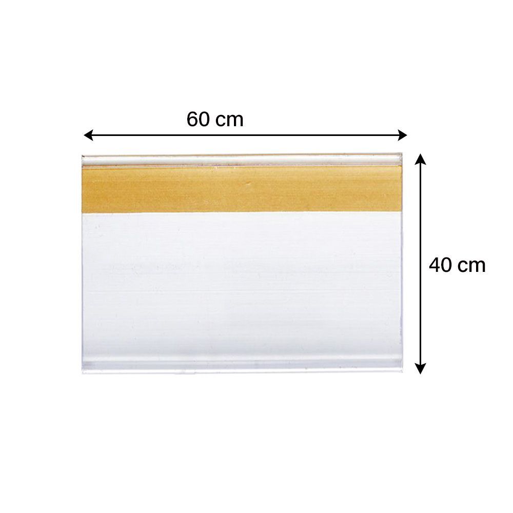 Porte-étiquettes adhésif transparent pour toute surface lisse à 0,0